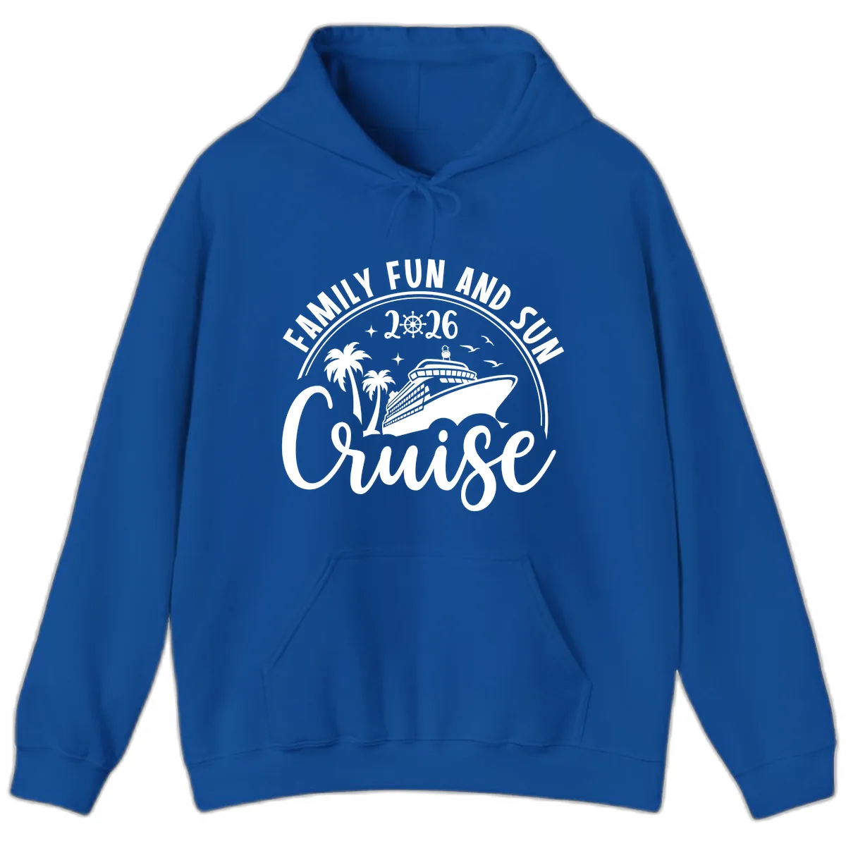 Family Fun and Sun Cruise 2026 Hoodie in Royal