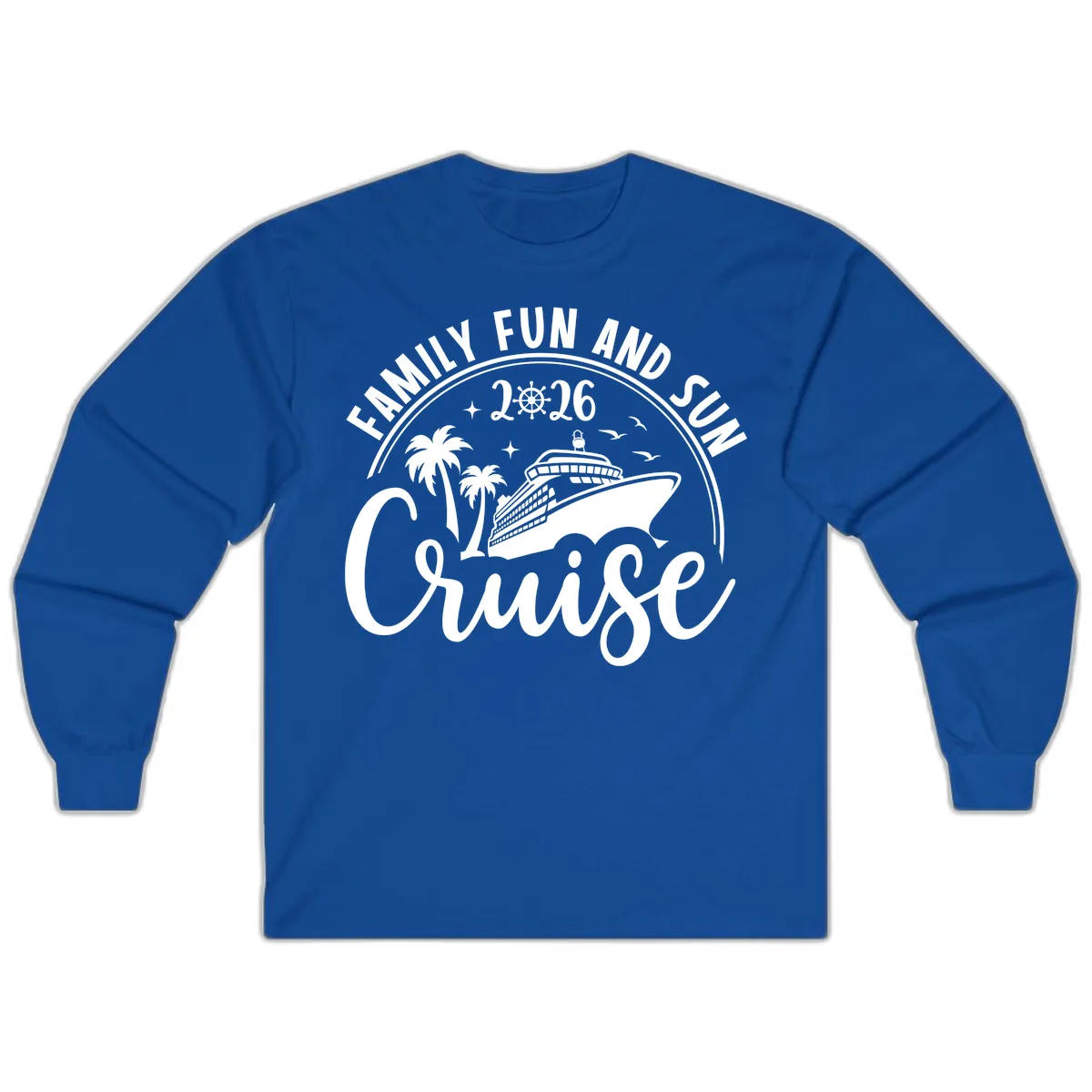 Family Fun and Sun Cruise 2026 Long Sleeve in Royal