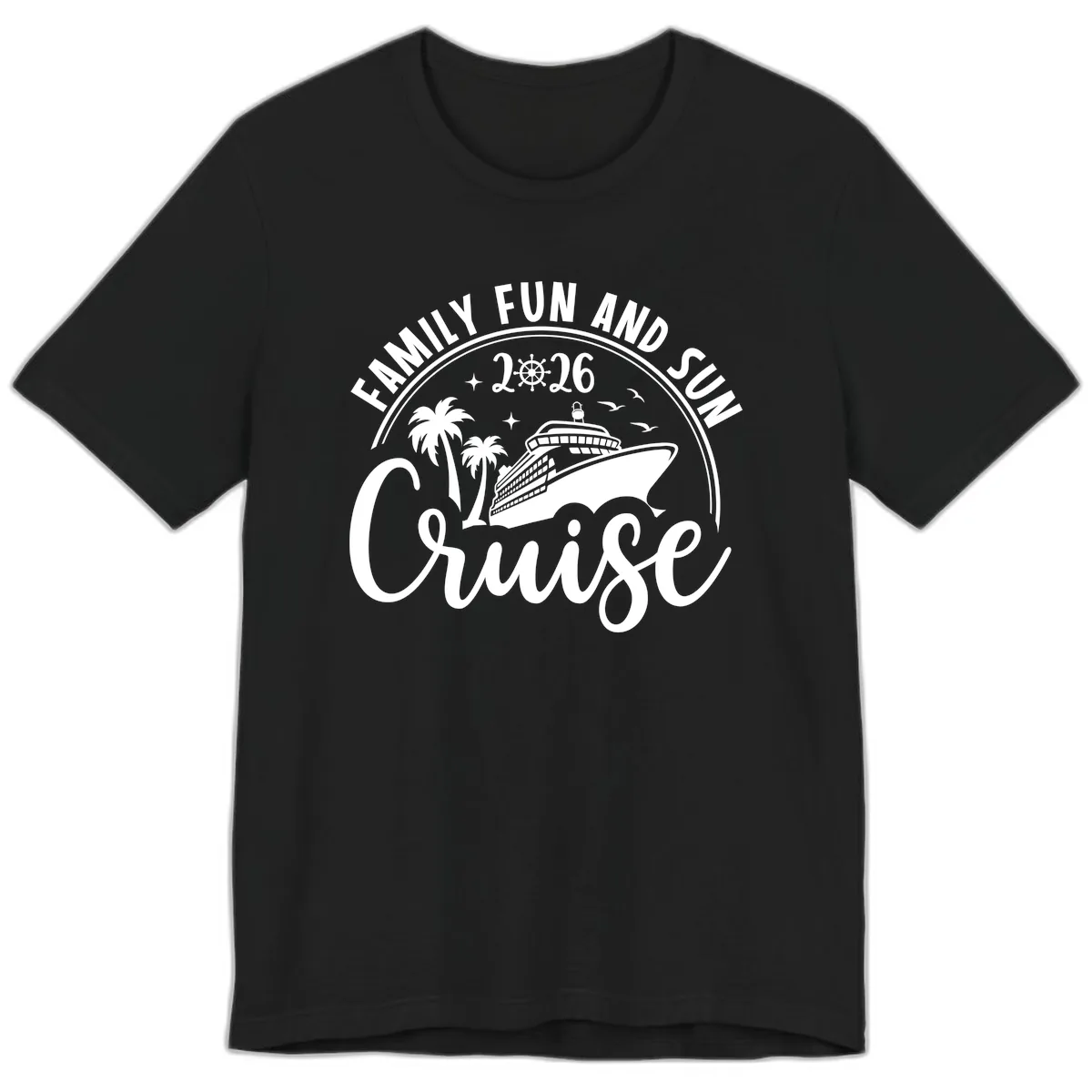 Family Fun and Sun Cruise 2026 Premium T-Shirt in Black