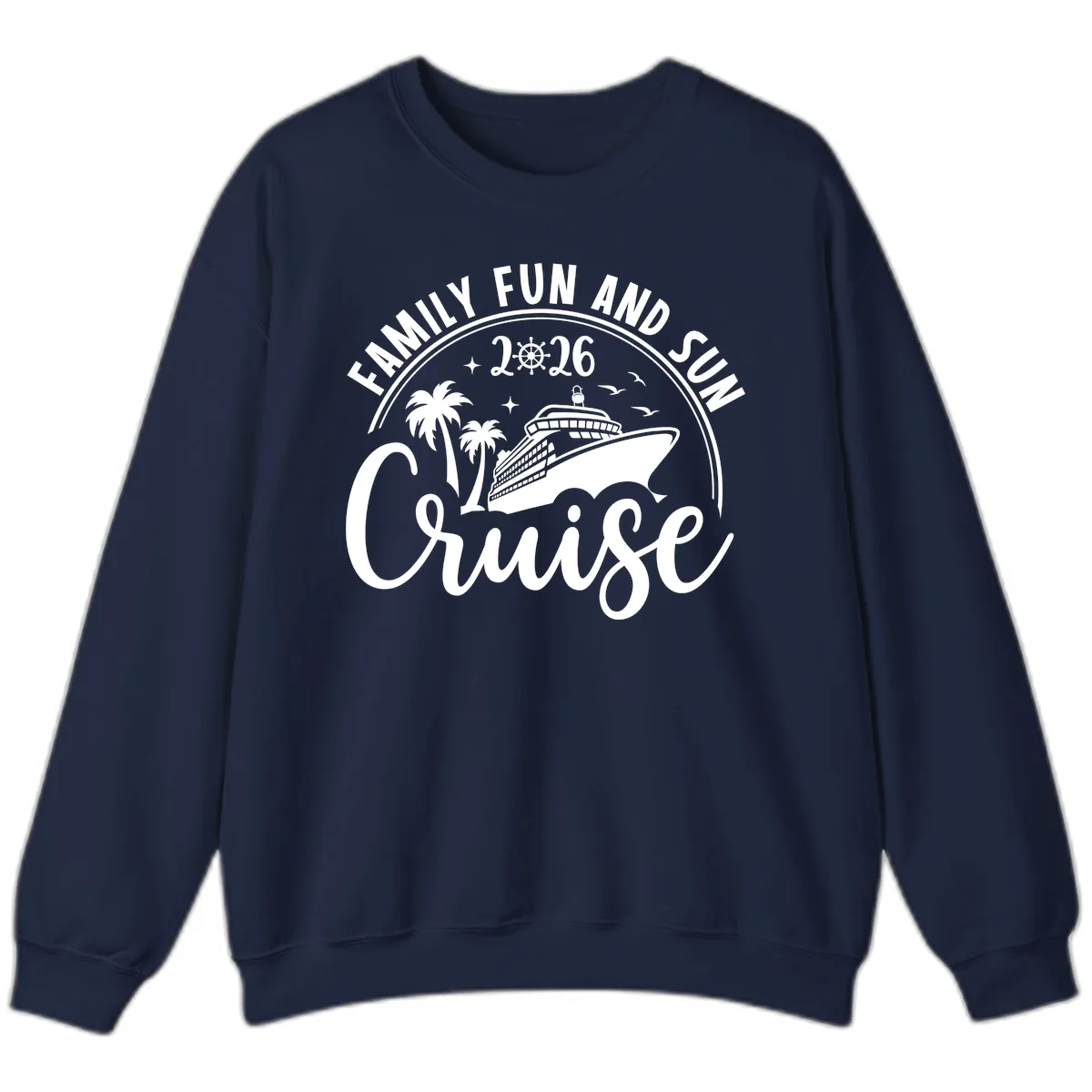 Family Fun and Sun Cruise 2026 Sweatshirt in Navy