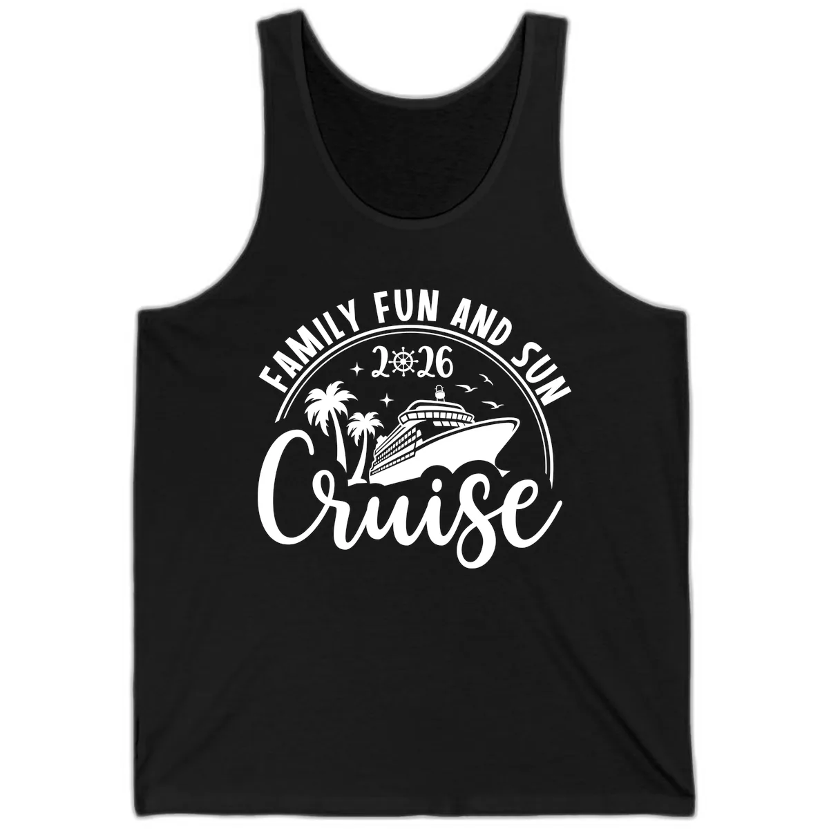 Family Fun and Sun Cruise 2026 Tank in Black