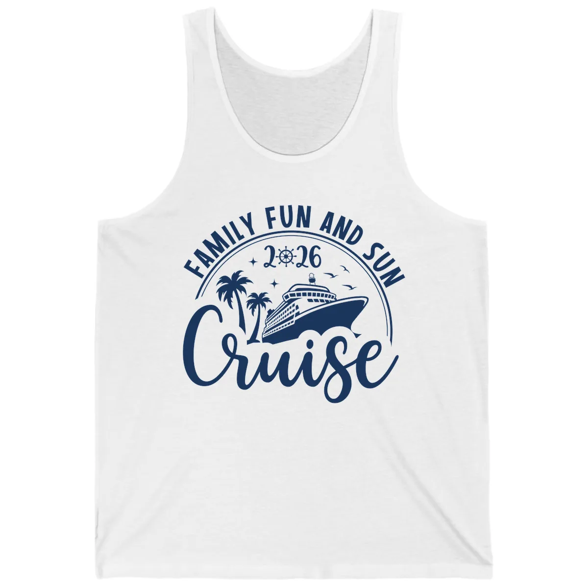 Family Fun and Sun Cruise 2026 Tank in White