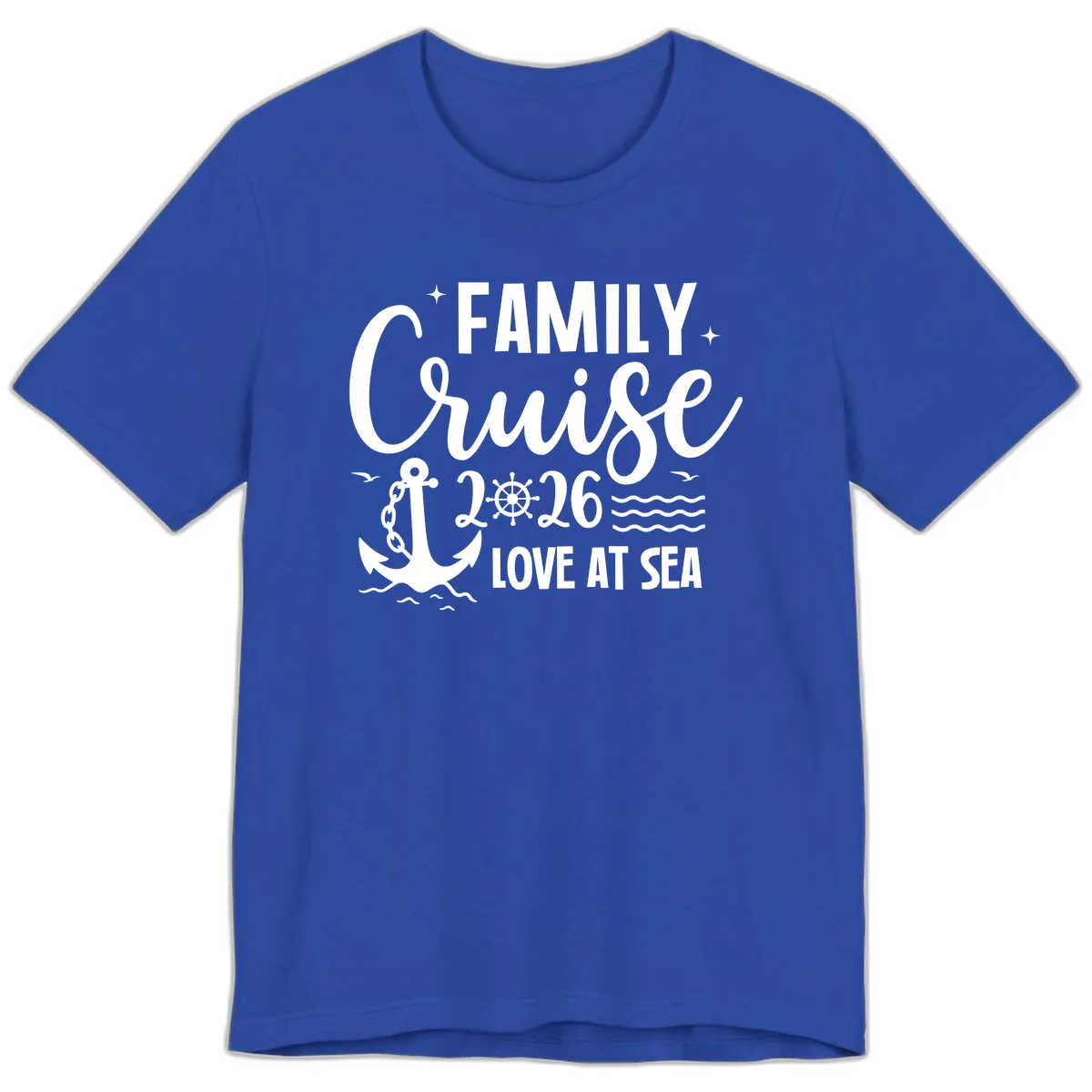 Family Cruise 2026 Love At Sea Vacation Apparel Premium T-Shirt in True Royal