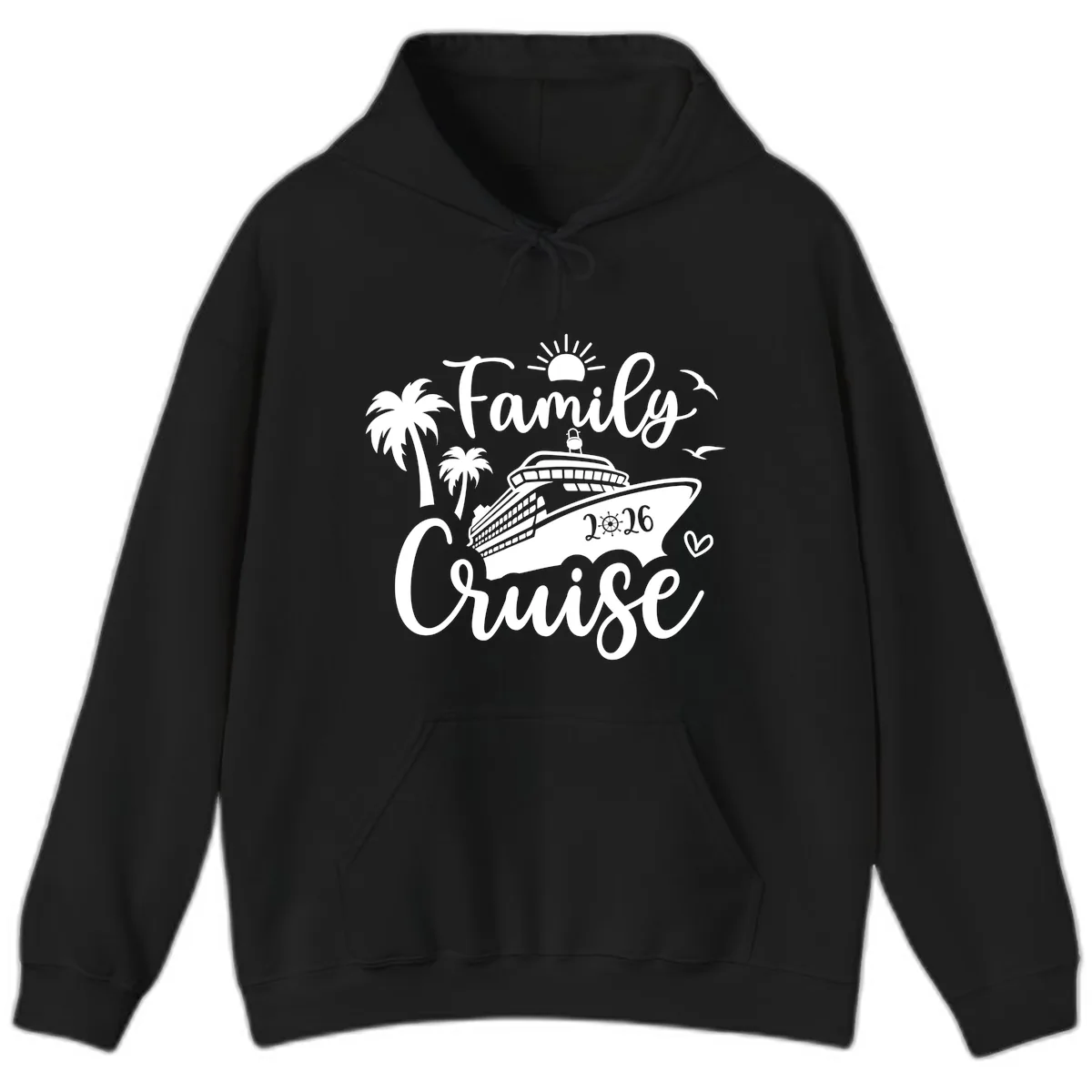 Family Cruise 2026 Vacation Apparel Hoodie in Black