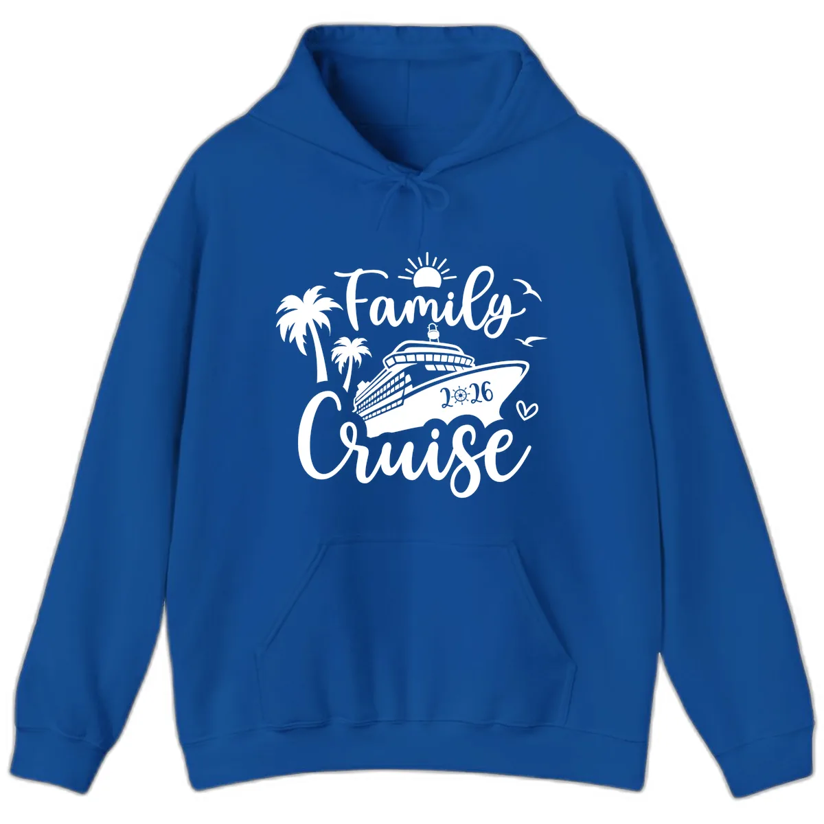 Family Cruise 2026 Vacation Apparel Hoodie in Royal
