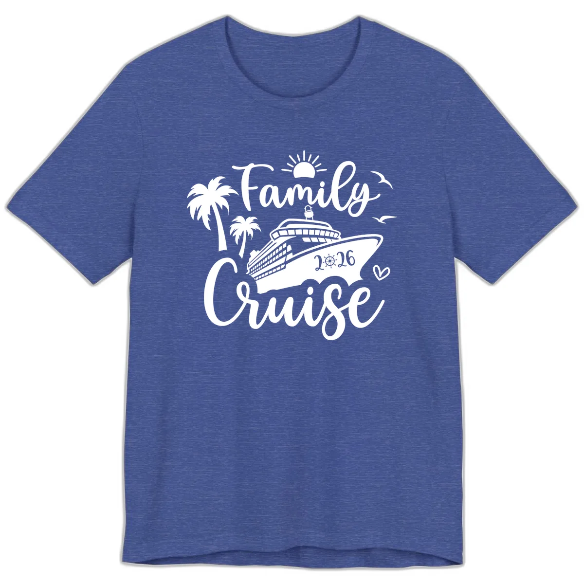 Family Cruise 2026 Vacation Apparel Premium T-Shirt in Heather True Royal