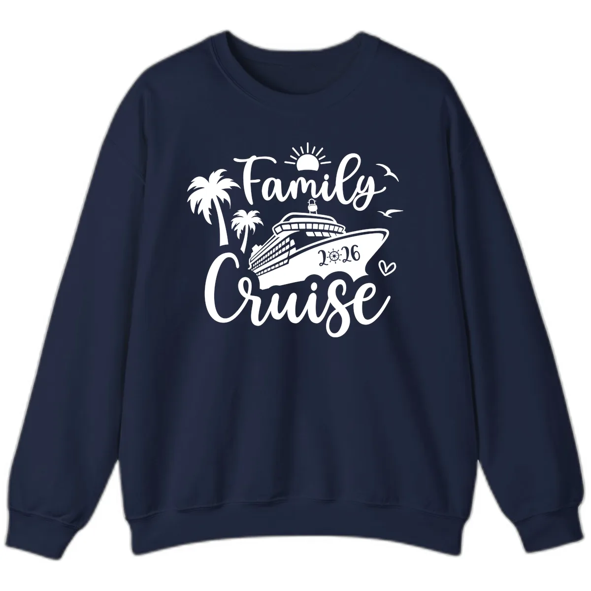 Family Cruise 2026 Vacation Apparel Sweatshirt in Navy