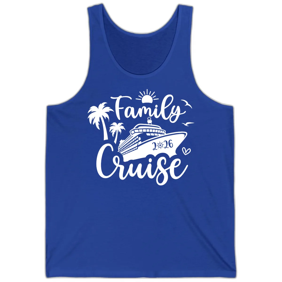 Family Cruise 2026 Vacation Apparel Tank in True Royal