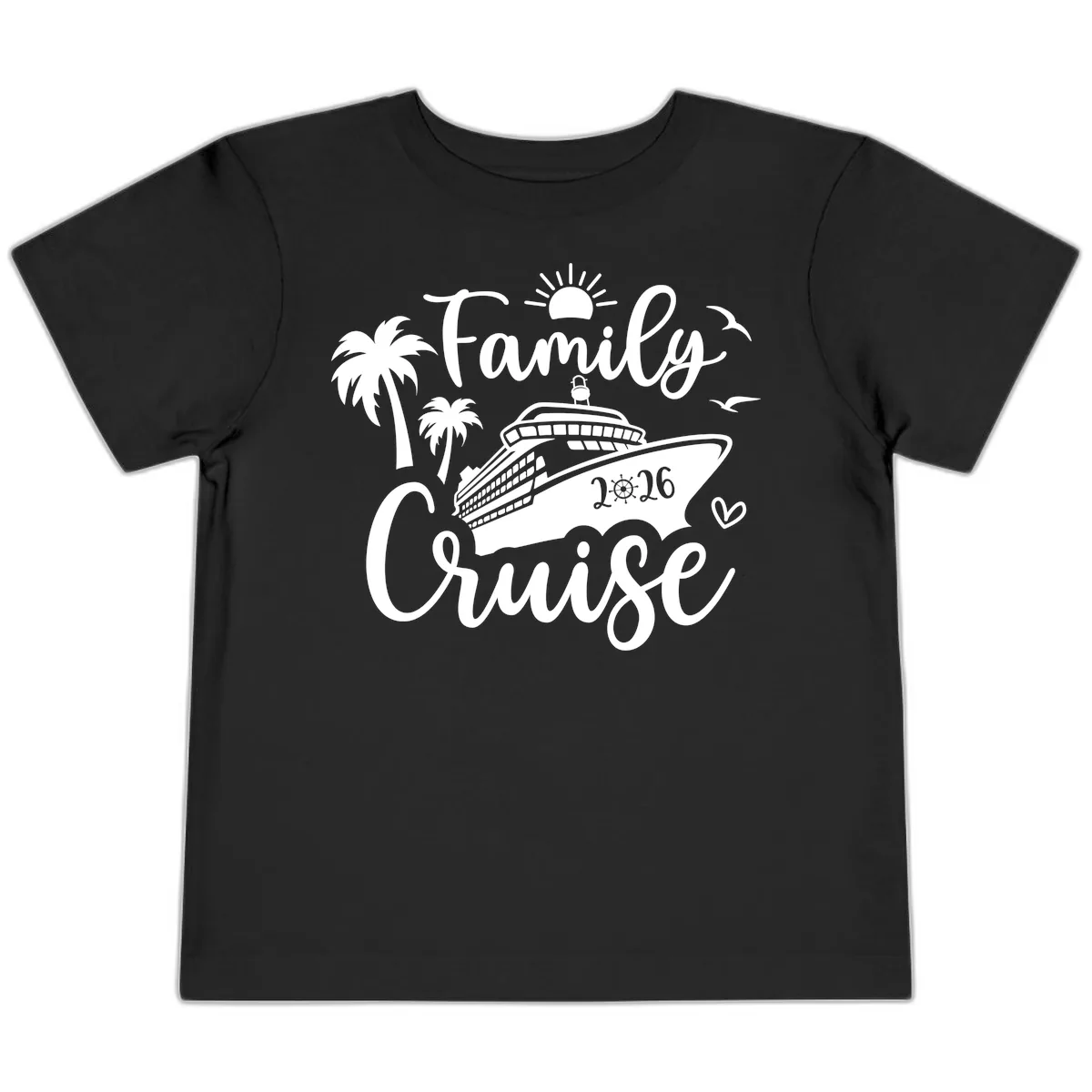 Family Cruise 2026 Vacation Apparel Toddler T-Shirt in Black