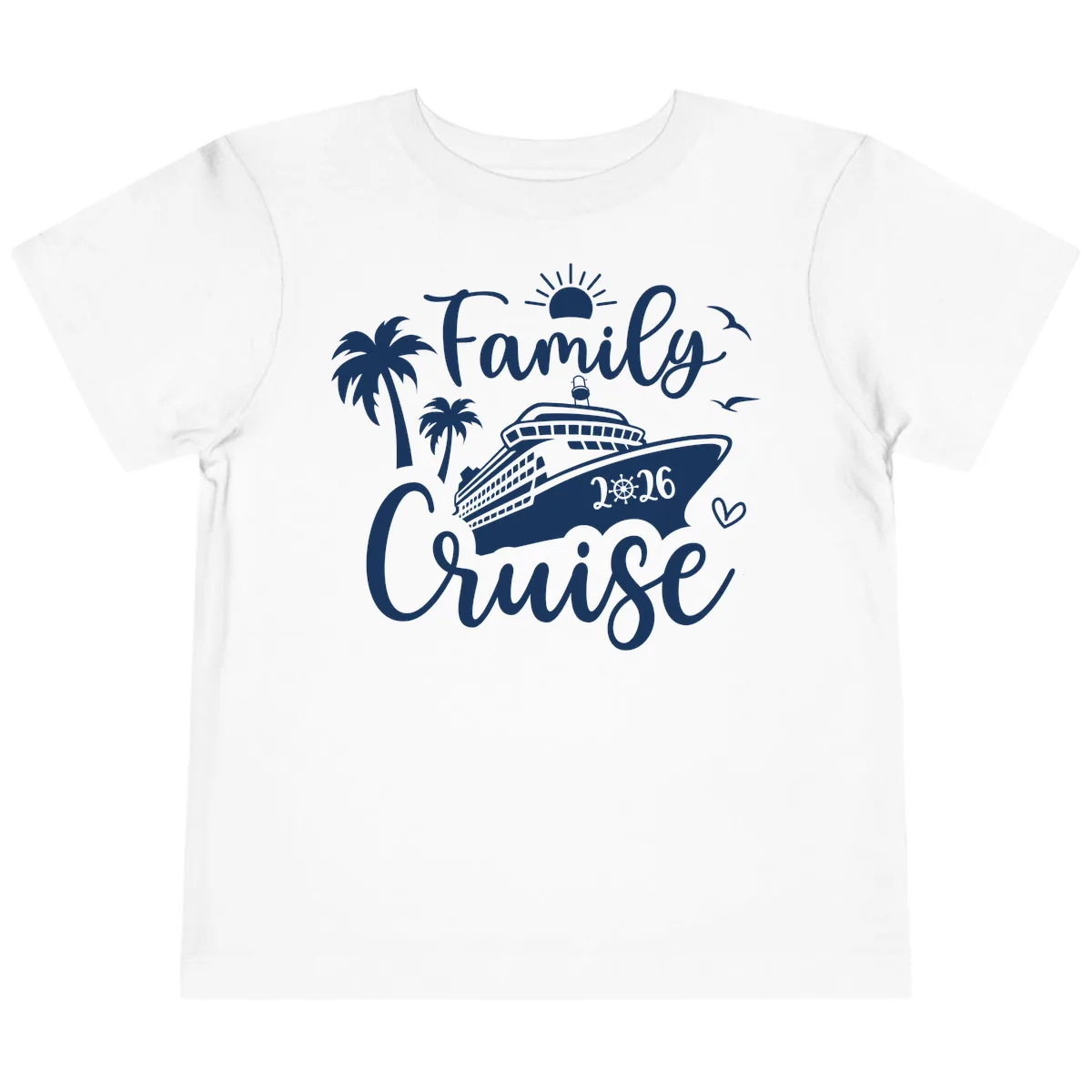 Family Cruise 2026 Vacation Apparel Toddler T-Shirt in White