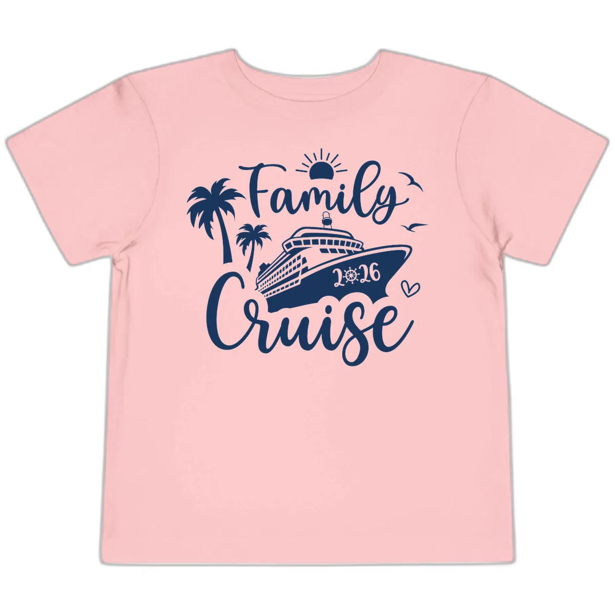 Family Cruise 2026 Vacation Apparel Toddler T-Shirt in Pink