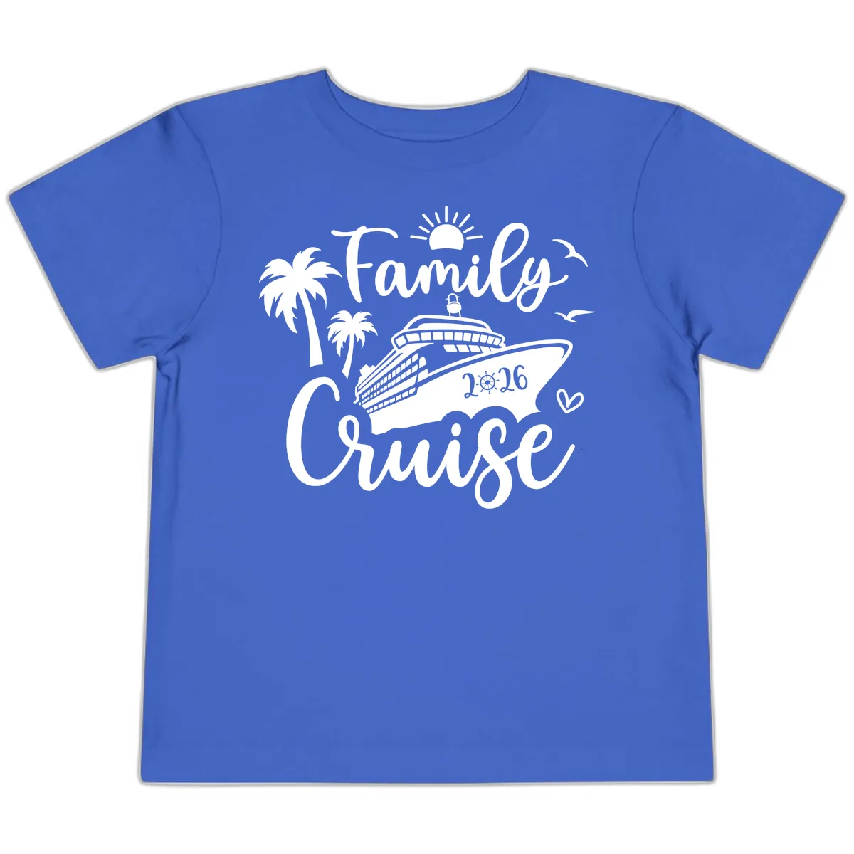 Family Cruise 2026 Vacation Apparel Toddler T-Shirt in True Royal