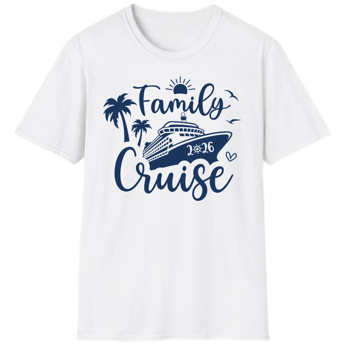 Family Cruise 2026 Vacation Apparel T-Shirt in White