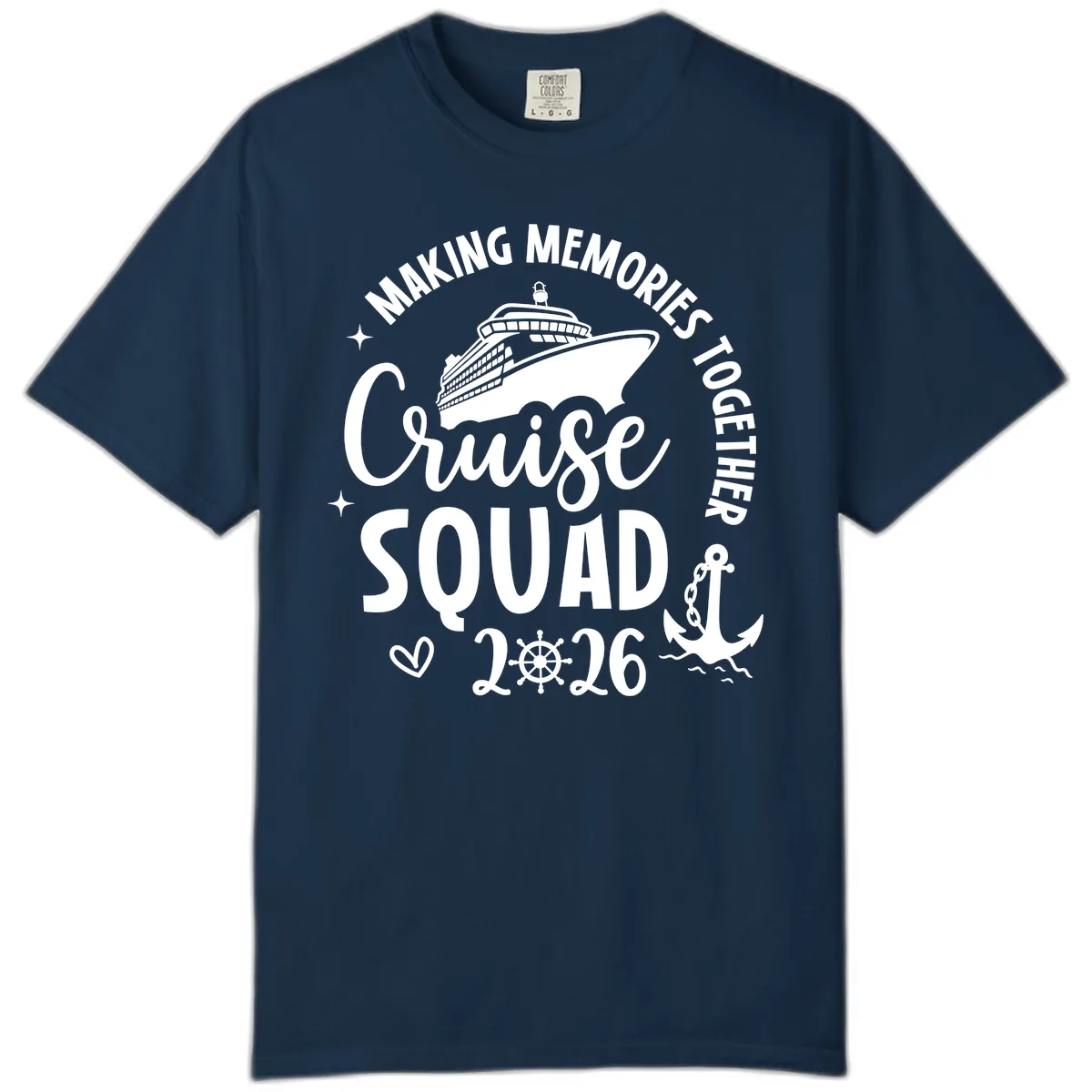 Making Memories Together Cruise Squad 2026 Comfort Color in True Navy