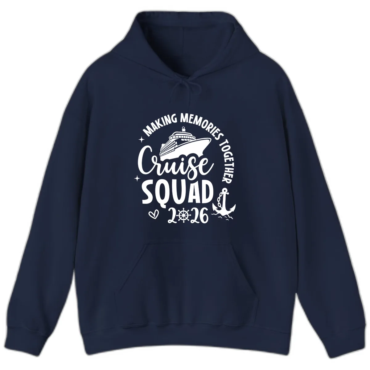 Making Memories Together Cruise Squad 2026 Hoodie in Navy