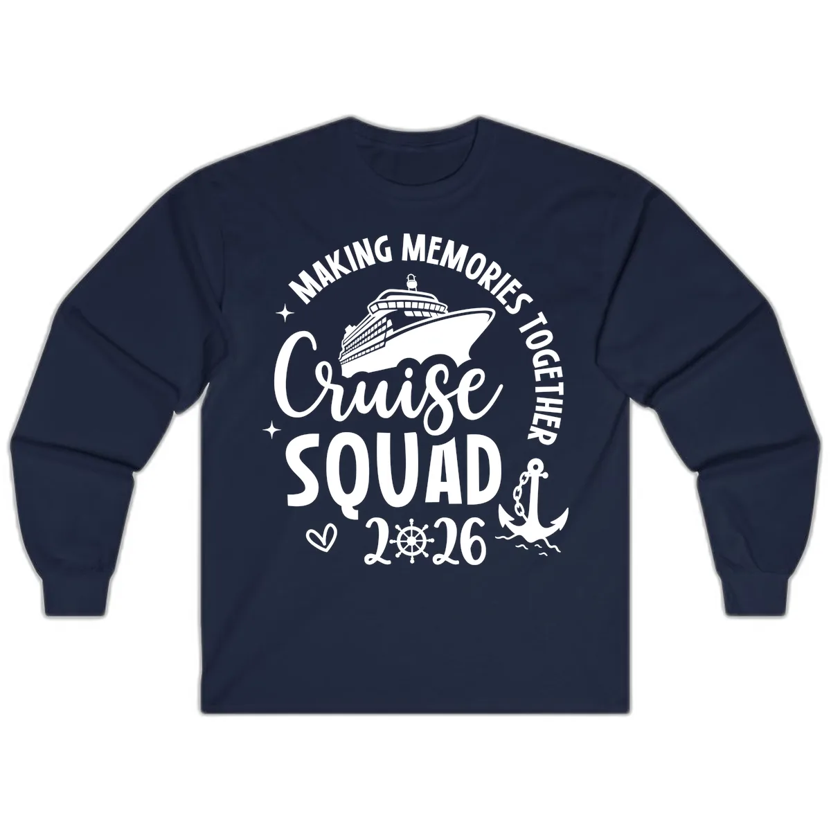Making Memories Together Cruise Squad 2026 Long Sleeve in Navy