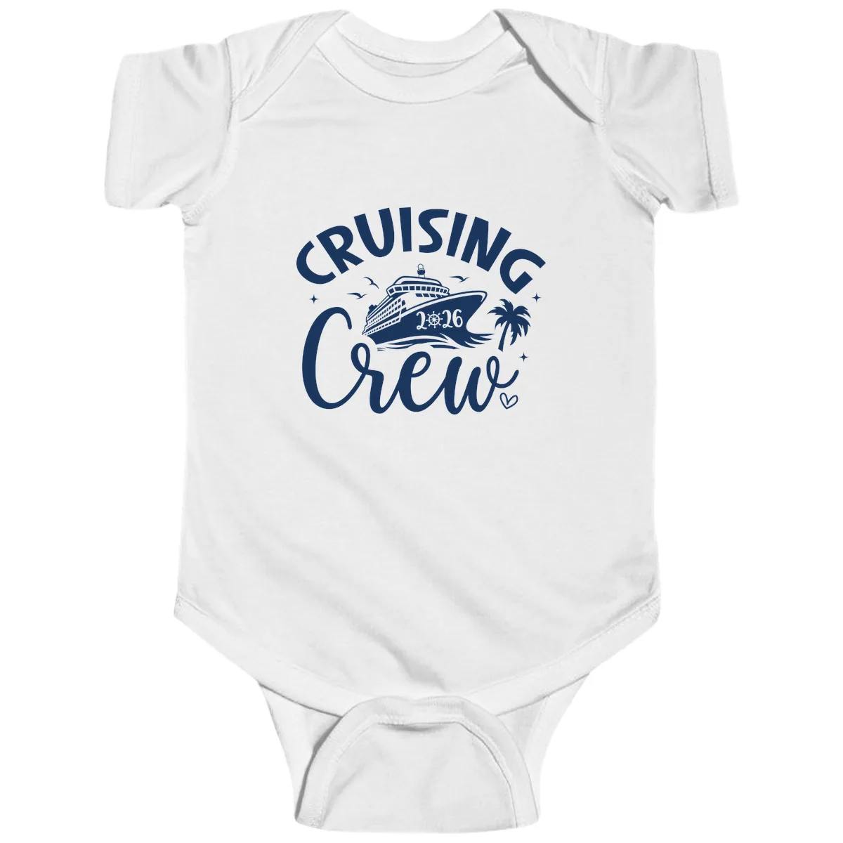 Cruising Crew 2026 Family Cruise Vacation Baby Onesie in White