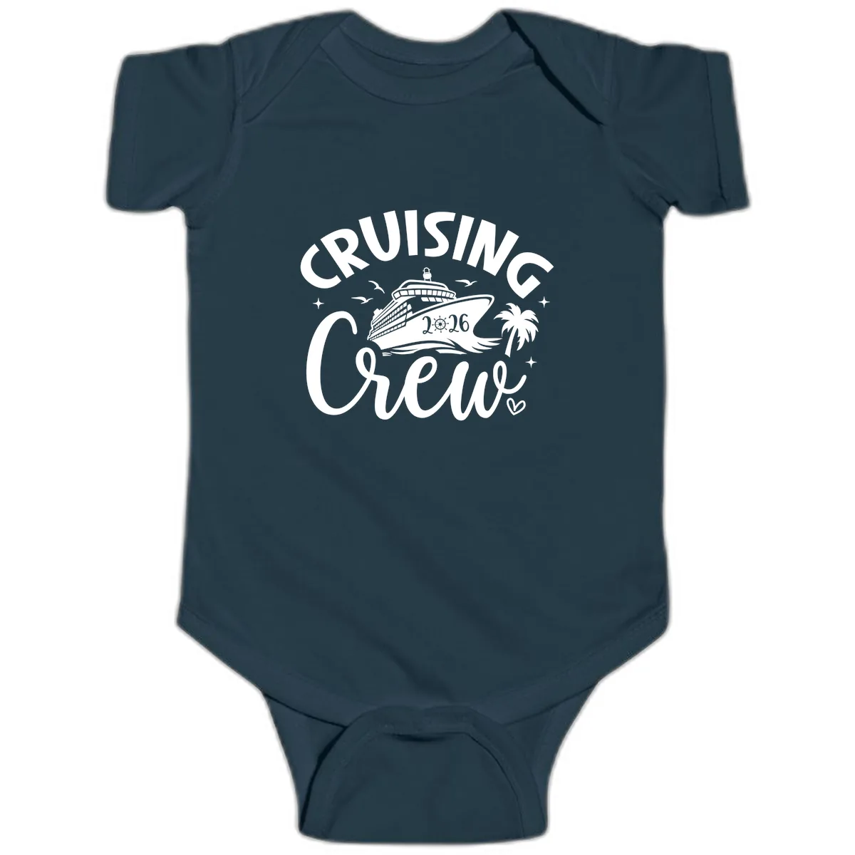 Cruising Crew 2026 Family Cruise Vacation Baby Onesie in Navy