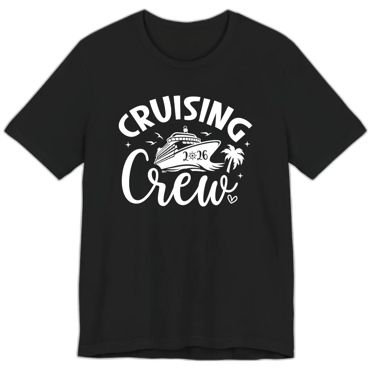 Cruising Crew 2026 Family Cruise Vacation Premium T-Shirt in Black
