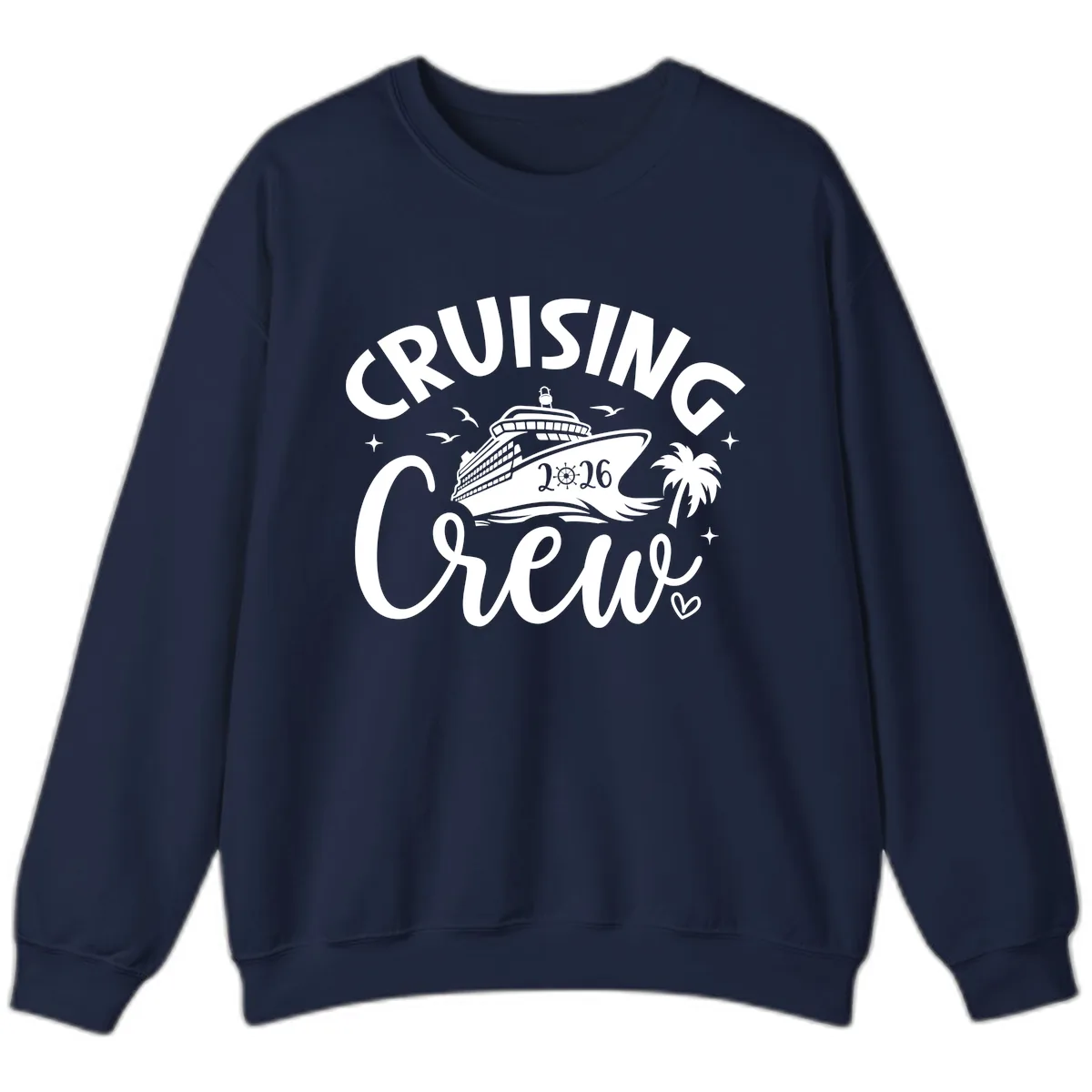 Cruising Crew 2026 Family Cruise Vacation Sweatshirt in Navy