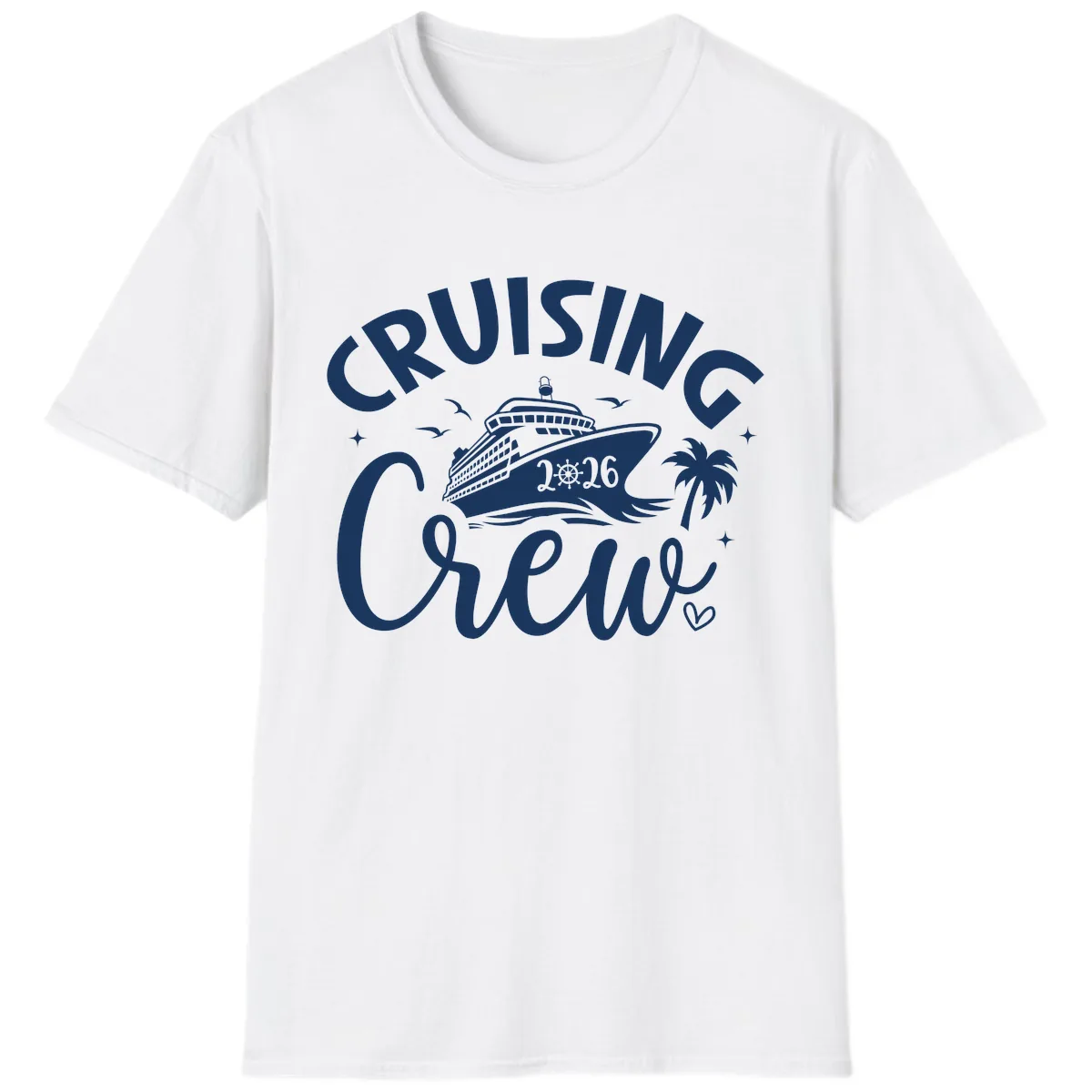 Cruising Crew 2026 Family Cruise Vacation T-Shirt in White