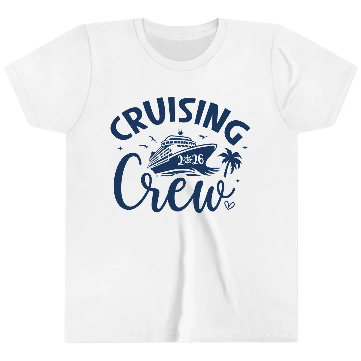 Cruising Crew 2026 Family Cruise Vacation Youth T-Shirt in White