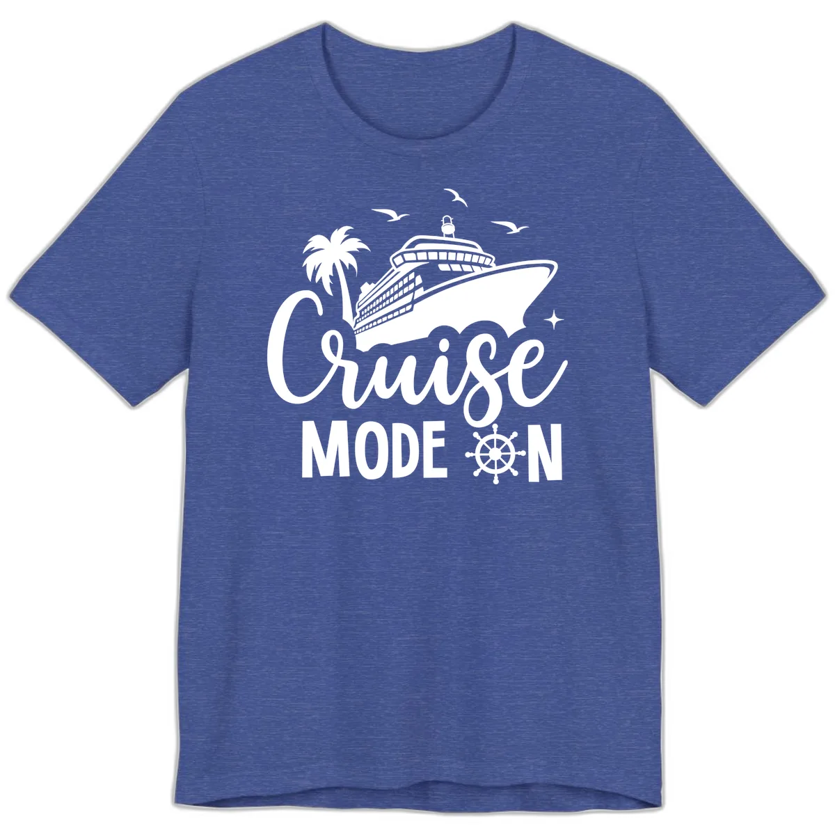 Cruise Mode On Ship Vacation Apparel Premium T-Shirt in Heather True Royal
