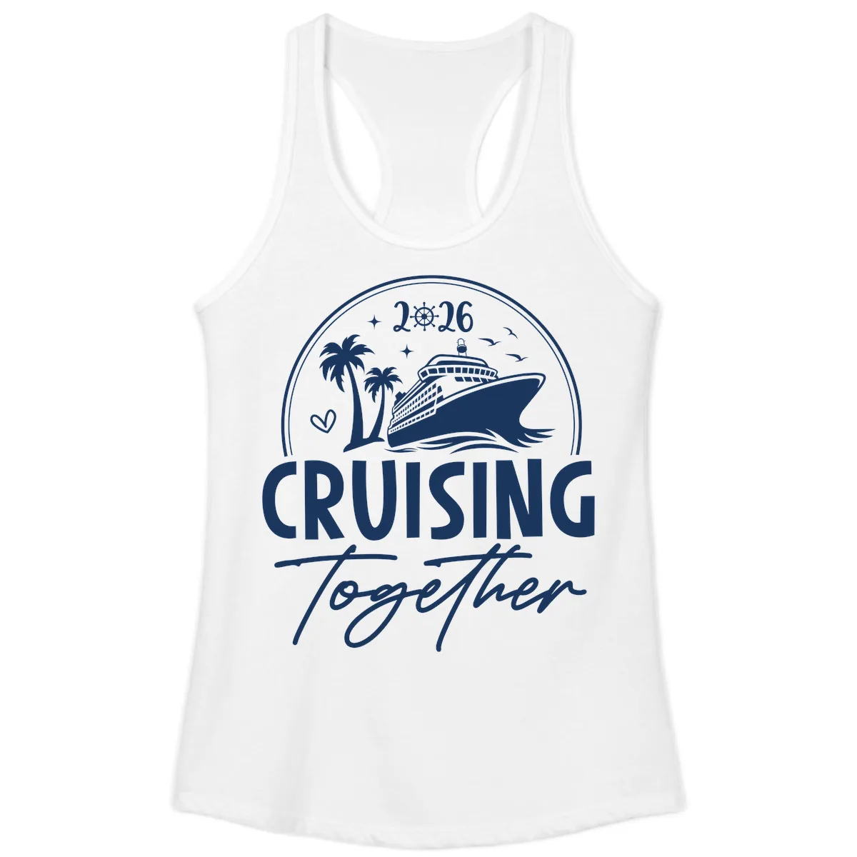 Family Cruise Together 2026 Vacation Apparel Ladies Tank in White