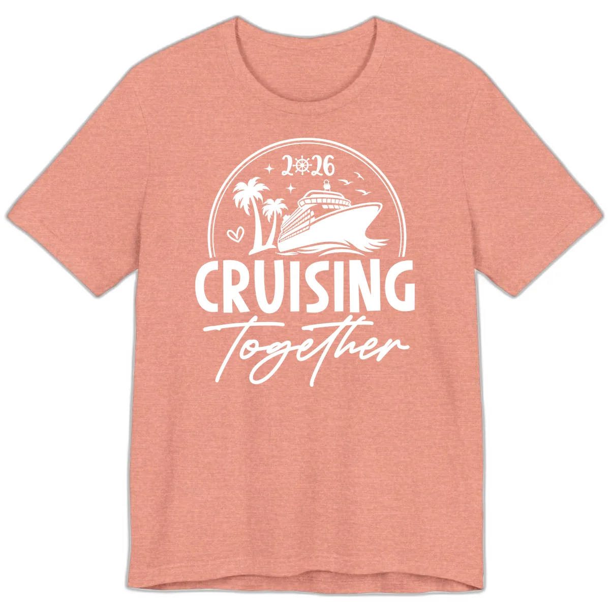 Family Cruise Together 2026 Vacation Apparel Premium T-Shirt in Heather Sunset