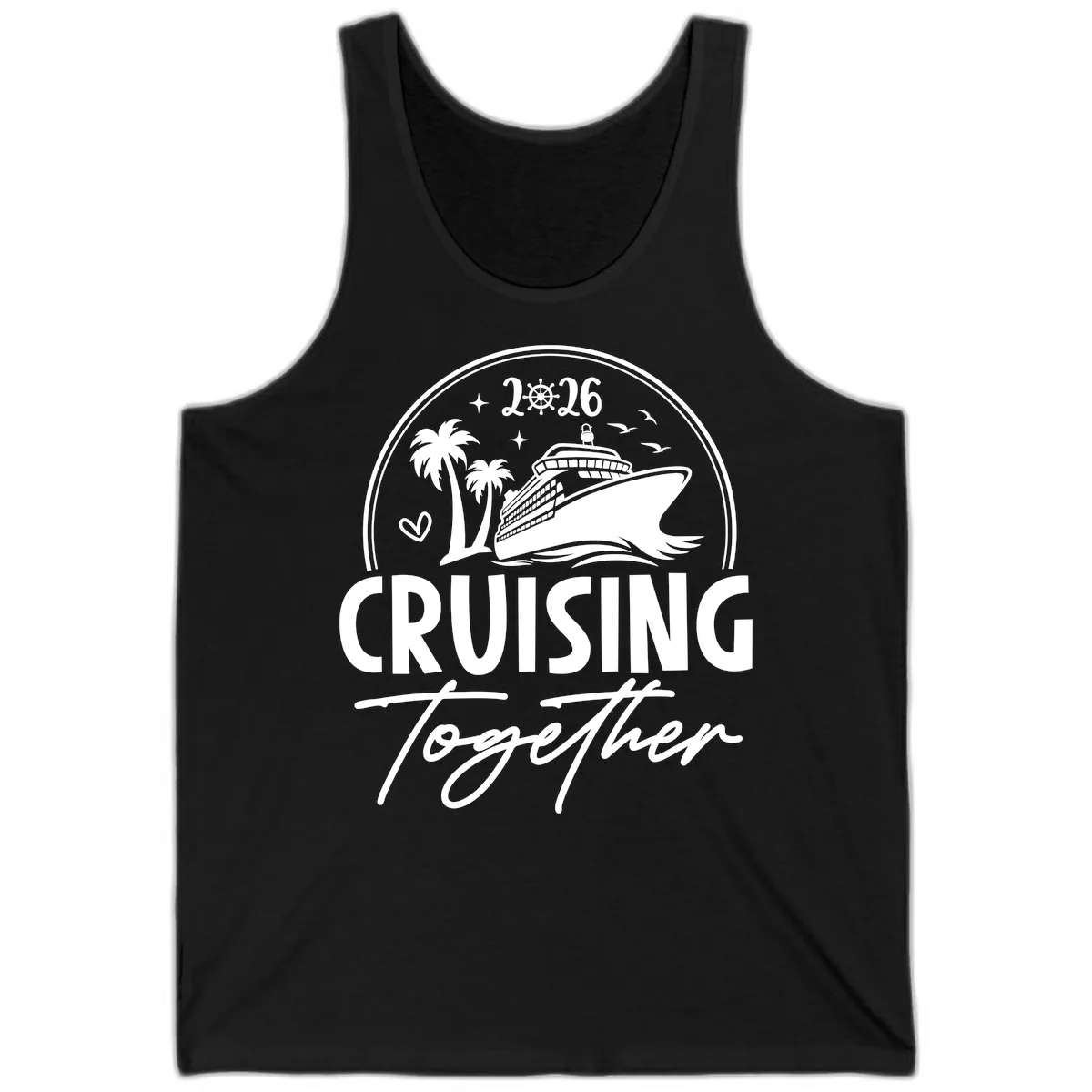 Family Cruise Together 2026 Vacation Apparel Tank in Black