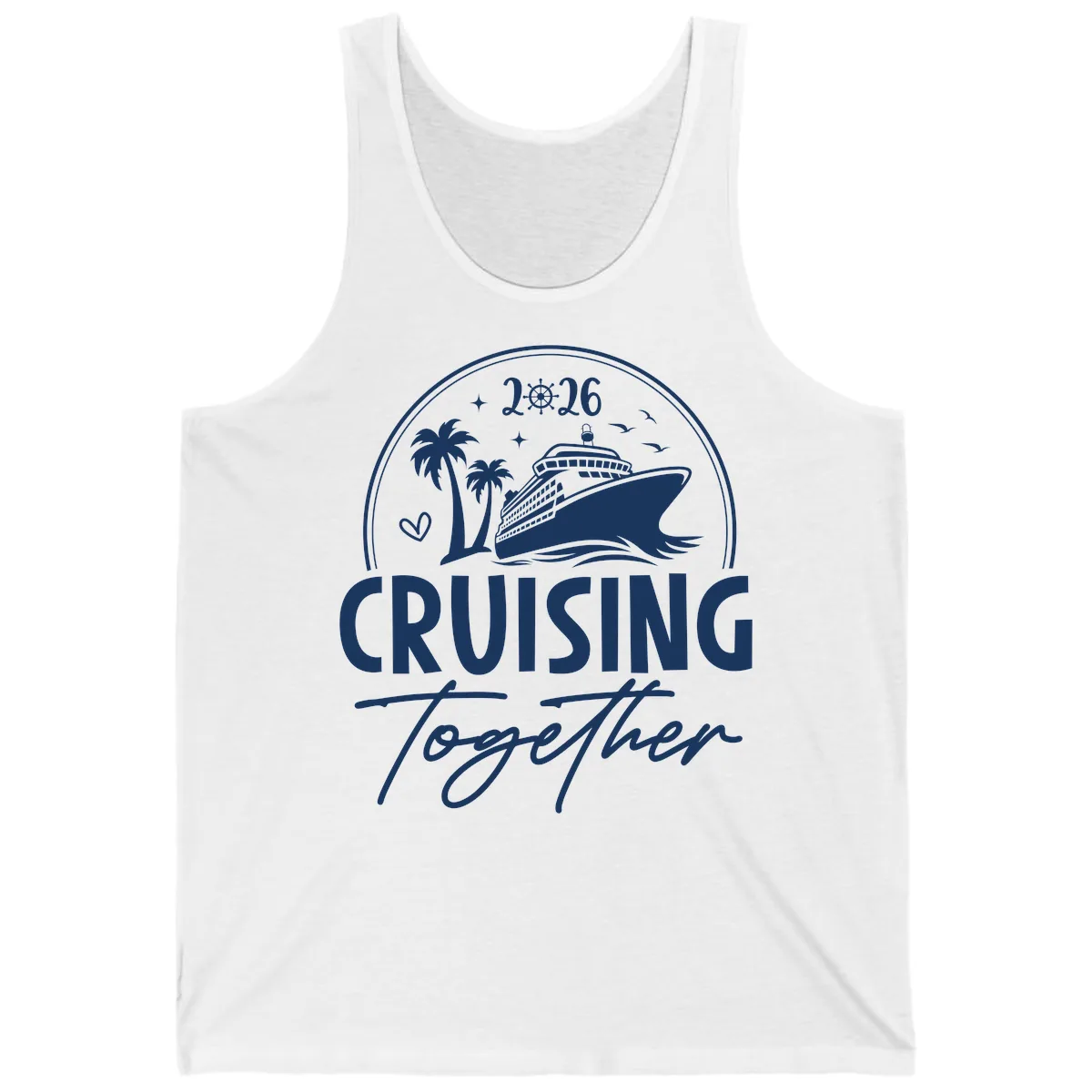 Family Cruise Together 2026 Vacation Apparel Tank in White