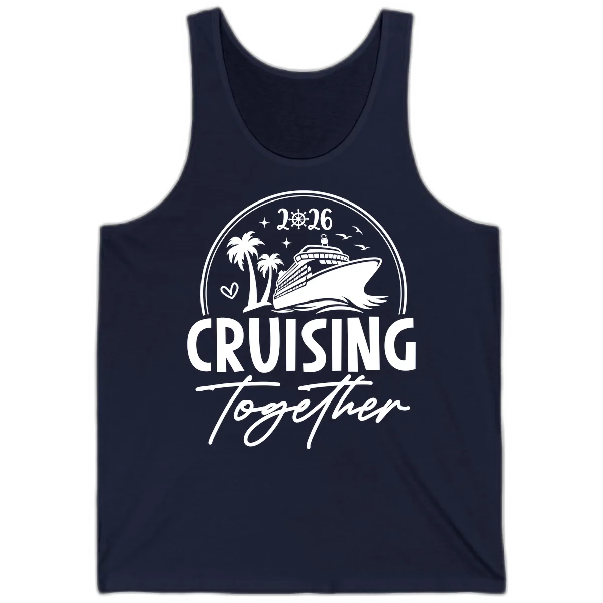 Family Cruise Together 2026 Vacation Apparel Tank in Navy
