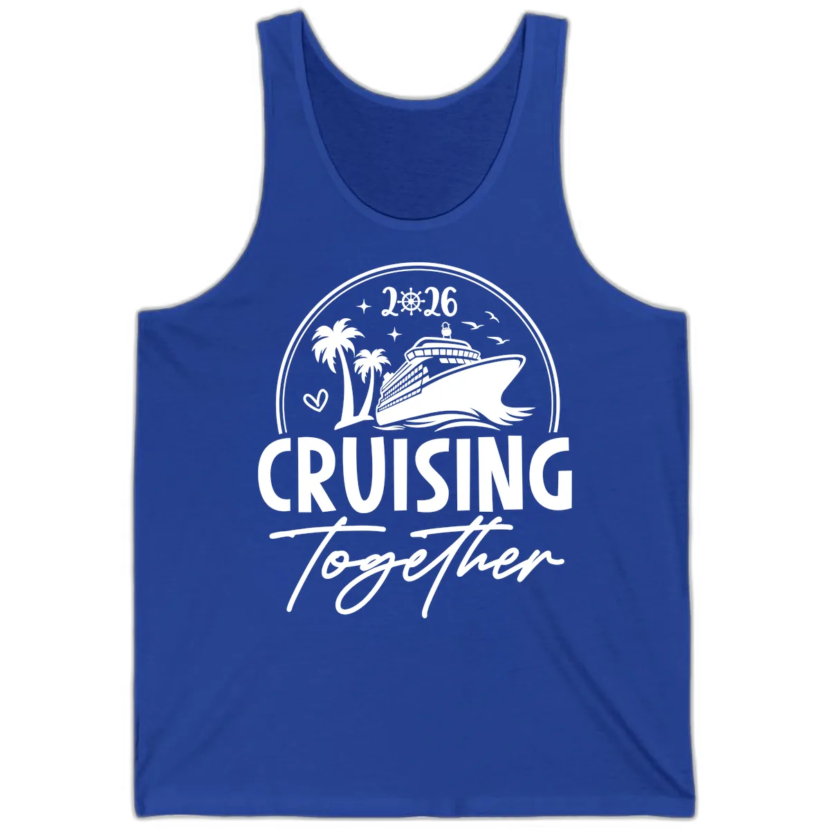Family Cruise Together 2026 Vacation Apparel Tank in True Royal