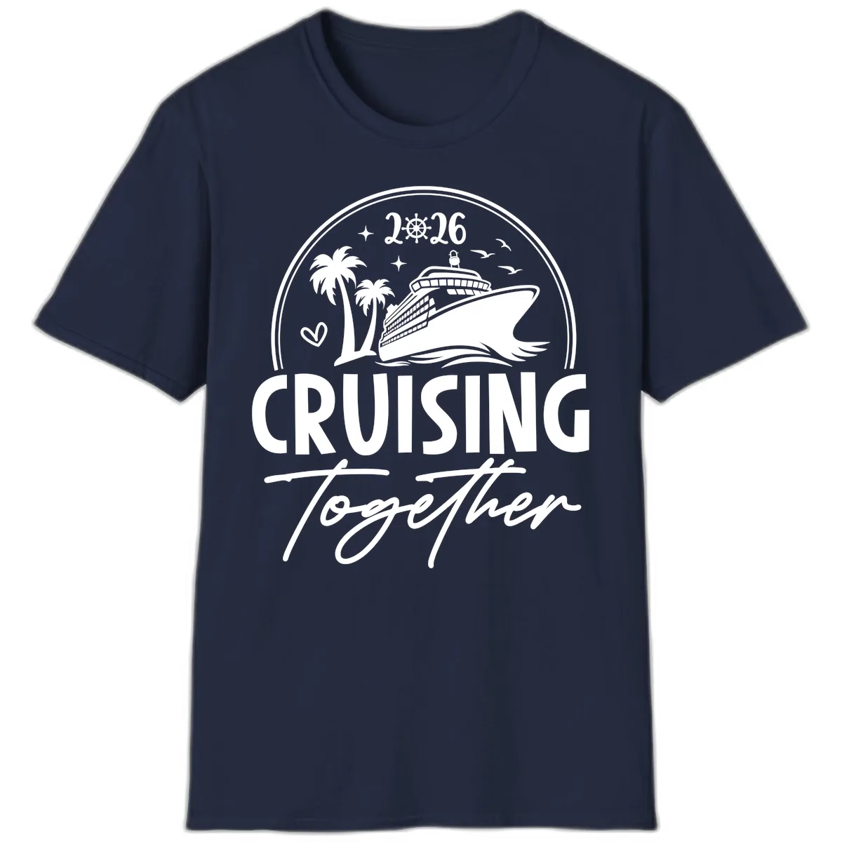 Family Cruise Together 2026 Vacation Apparel T-Shirt in Navy