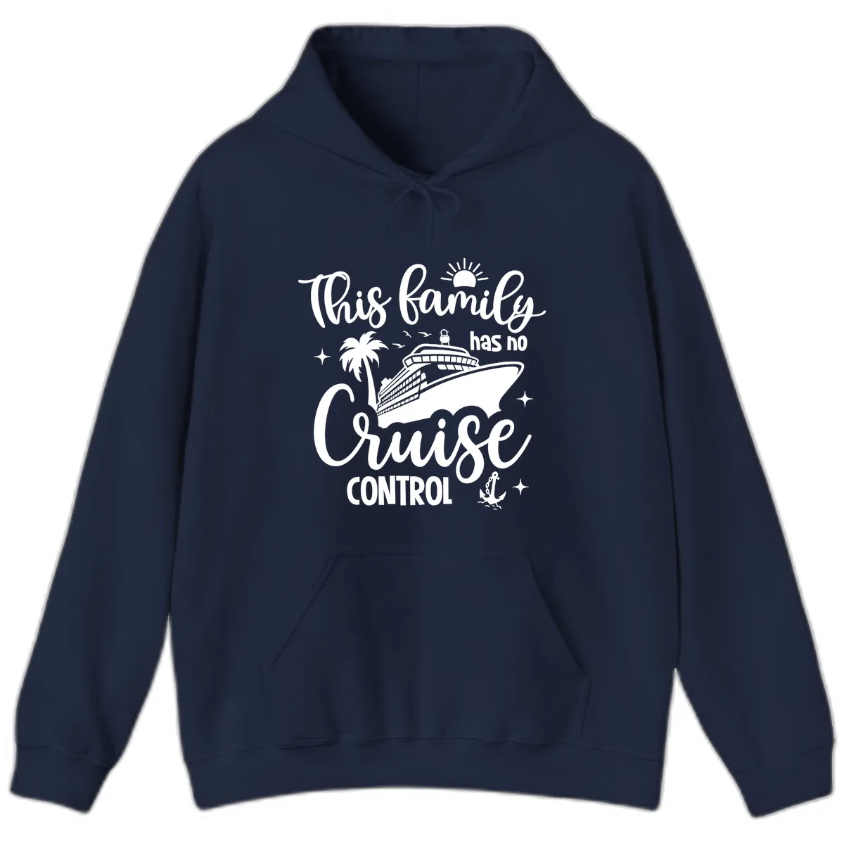 This Family Has No Cruise Control Vacation Hoodie in Navy