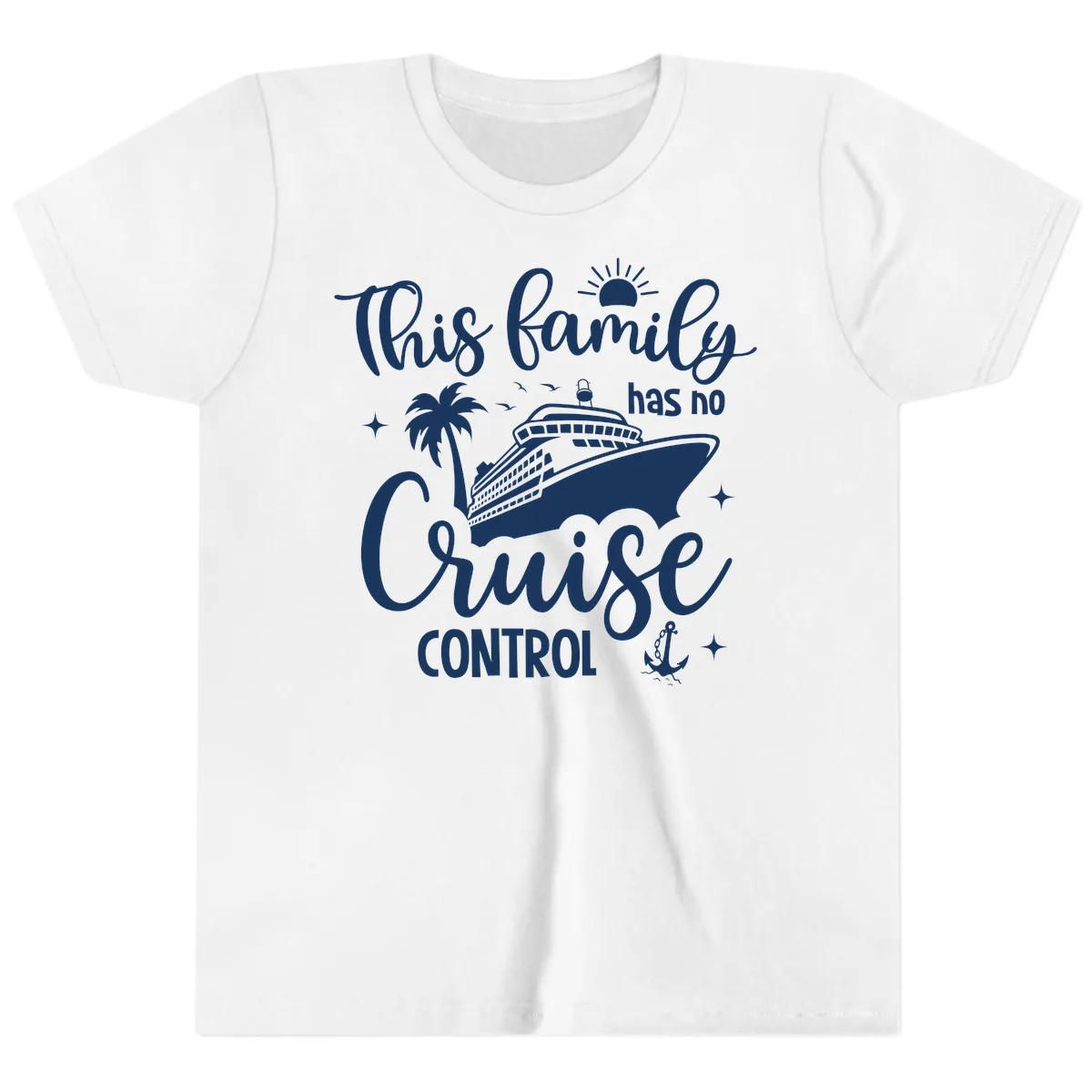 This Family Has No Cruise Control Vacation Youth T-Shirt in White
