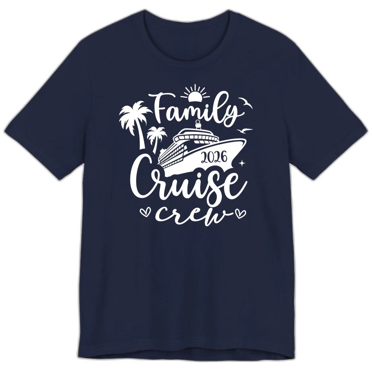 Family Cruise Crew 2026 Vacation Apparel Premium T-Shirt in Navy
