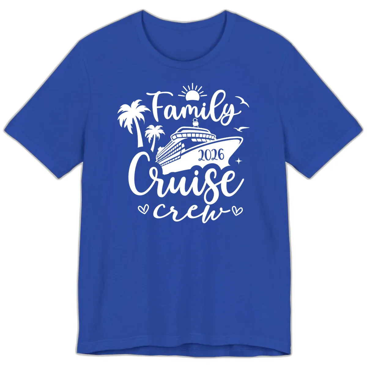 Family Cruise Crew 2026 Vacation Apparel Premium T-Shirt in True Royal