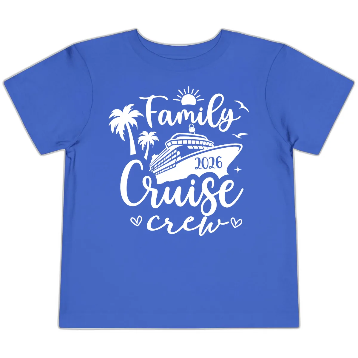 Family Cruise Crew 2026 Vacation Apparel Toddler T-Shirt in True Royal