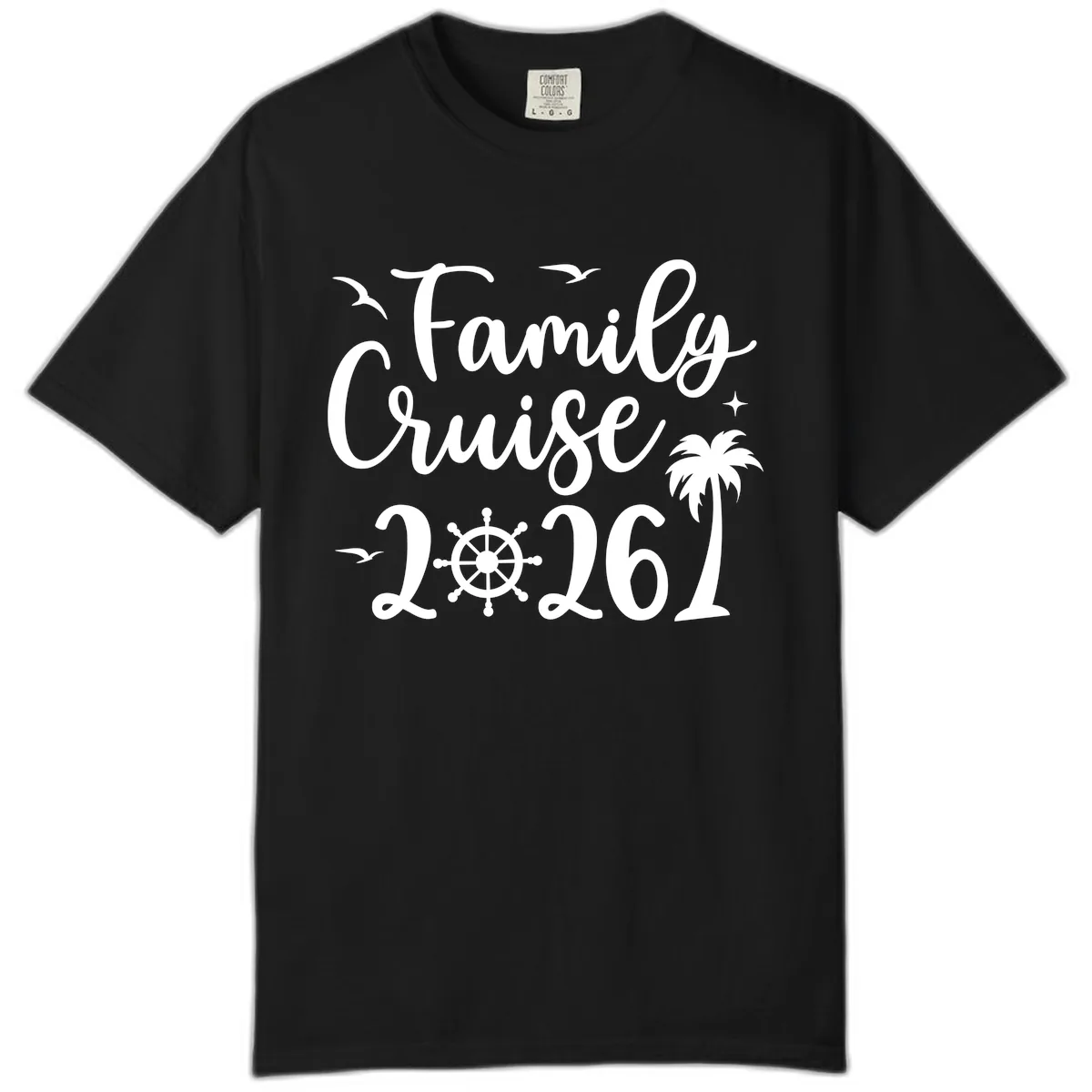 Family Cruise 2026 Vacation Apparel Comfort Color in Black
