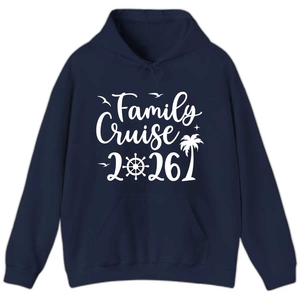 Family Cruise 2026 Vacation Apparel Hoodie in Navy