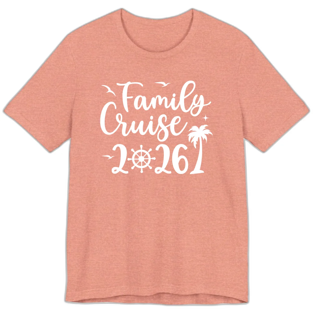 Family Cruise 2026 Vacation Apparel Premium T-Shirt in Heather Sunset