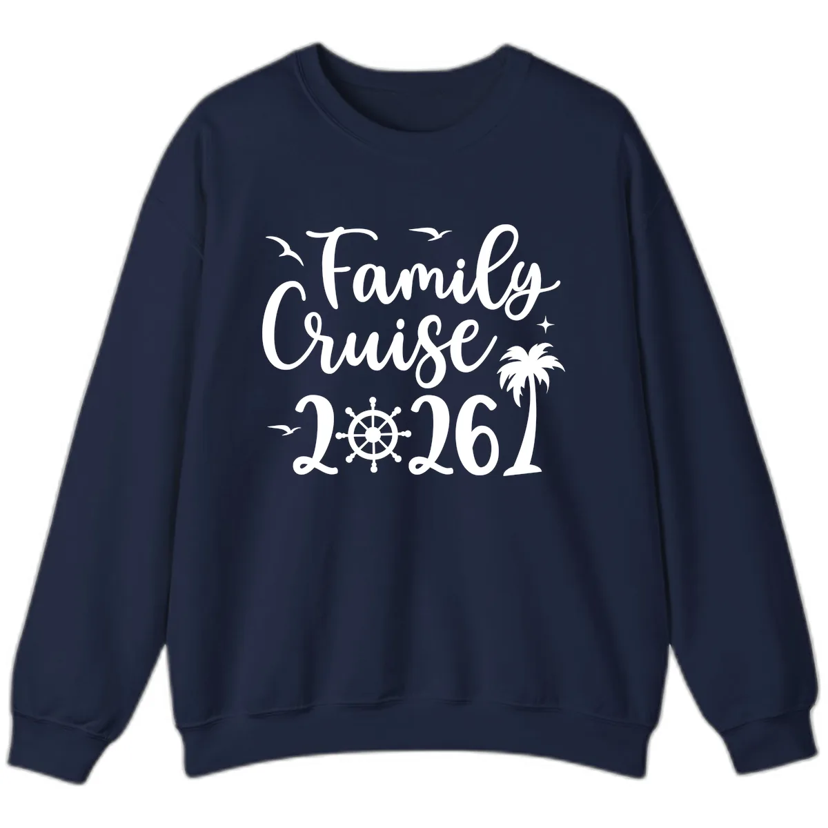 Family Cruise 2026 Vacation Apparel Sweatshirt in Navy