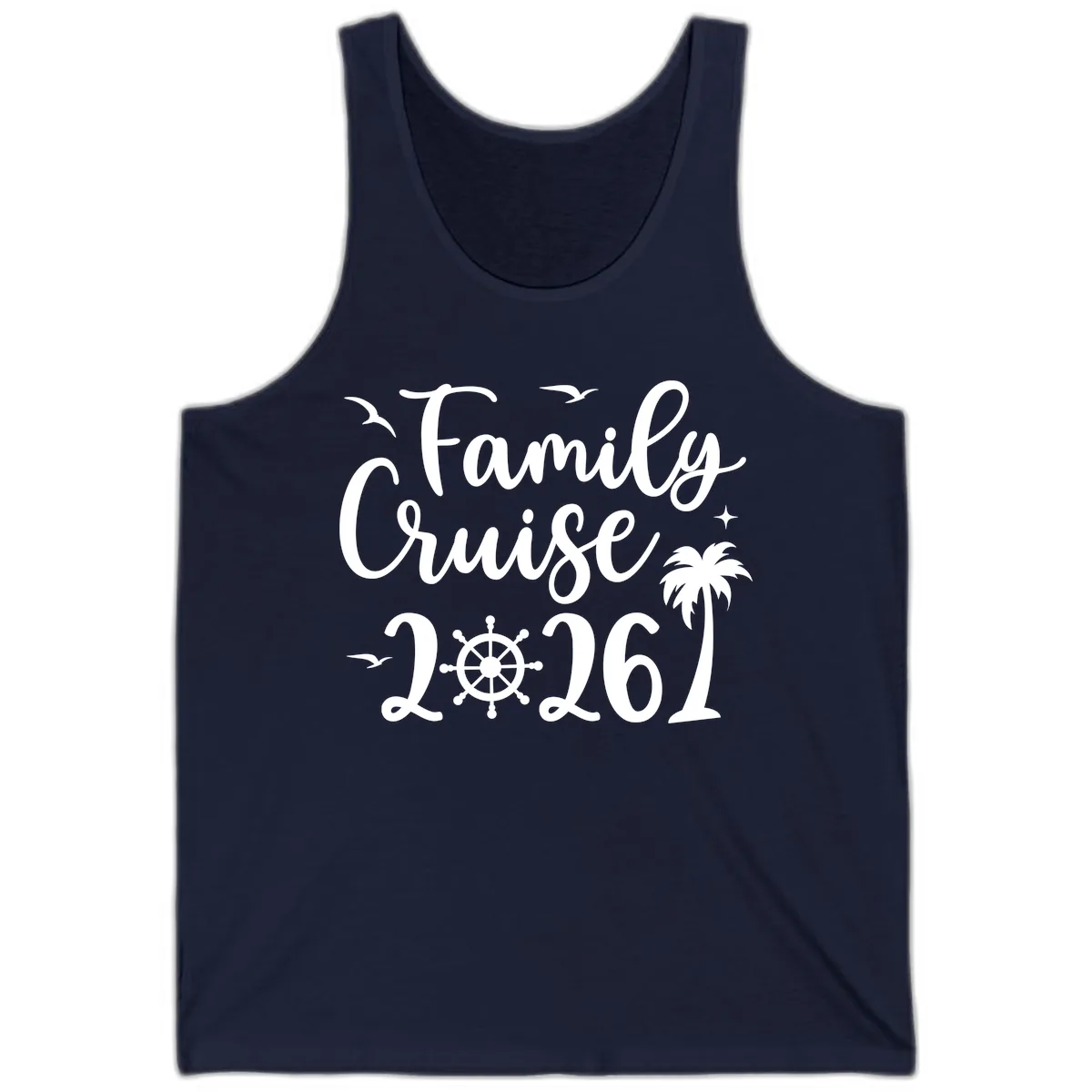Family Cruise 2026 Vacation Apparel Tank in Navy