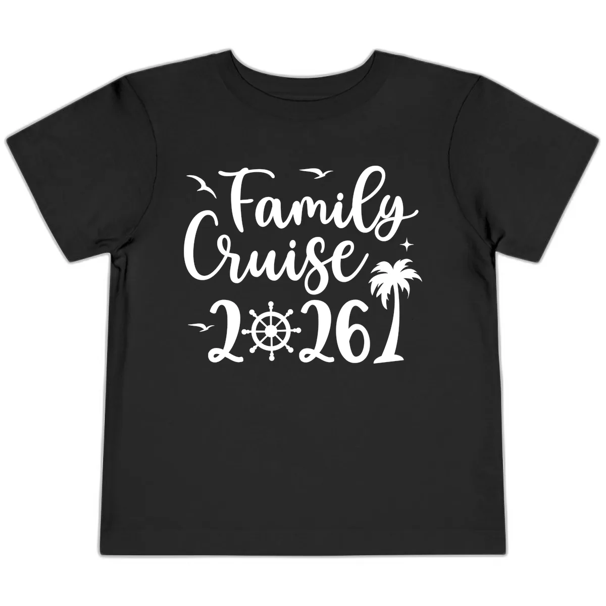 Family Cruise 2026 Vacation Apparel Toddler T-Shirt in Black