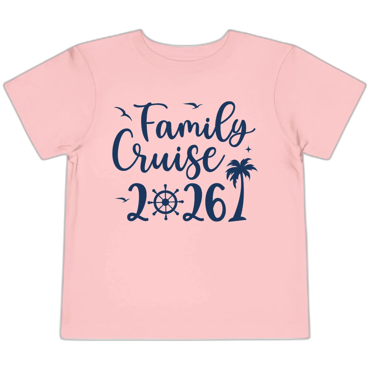 Family Cruise 2026 Vacation Apparel Toddler T-Shirt in Pink