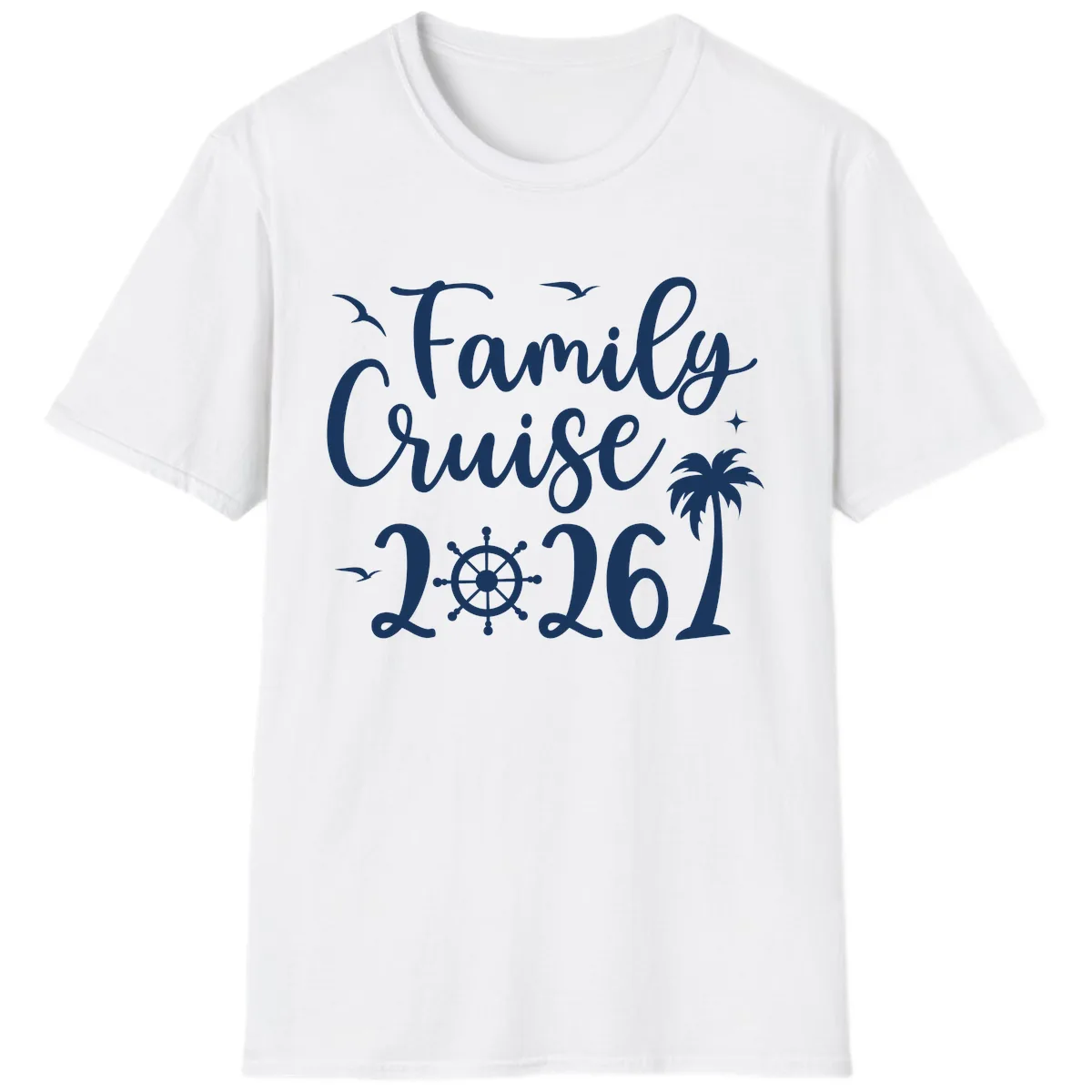 Family Cruise 2026 Vacation Apparel T-Shirt in White