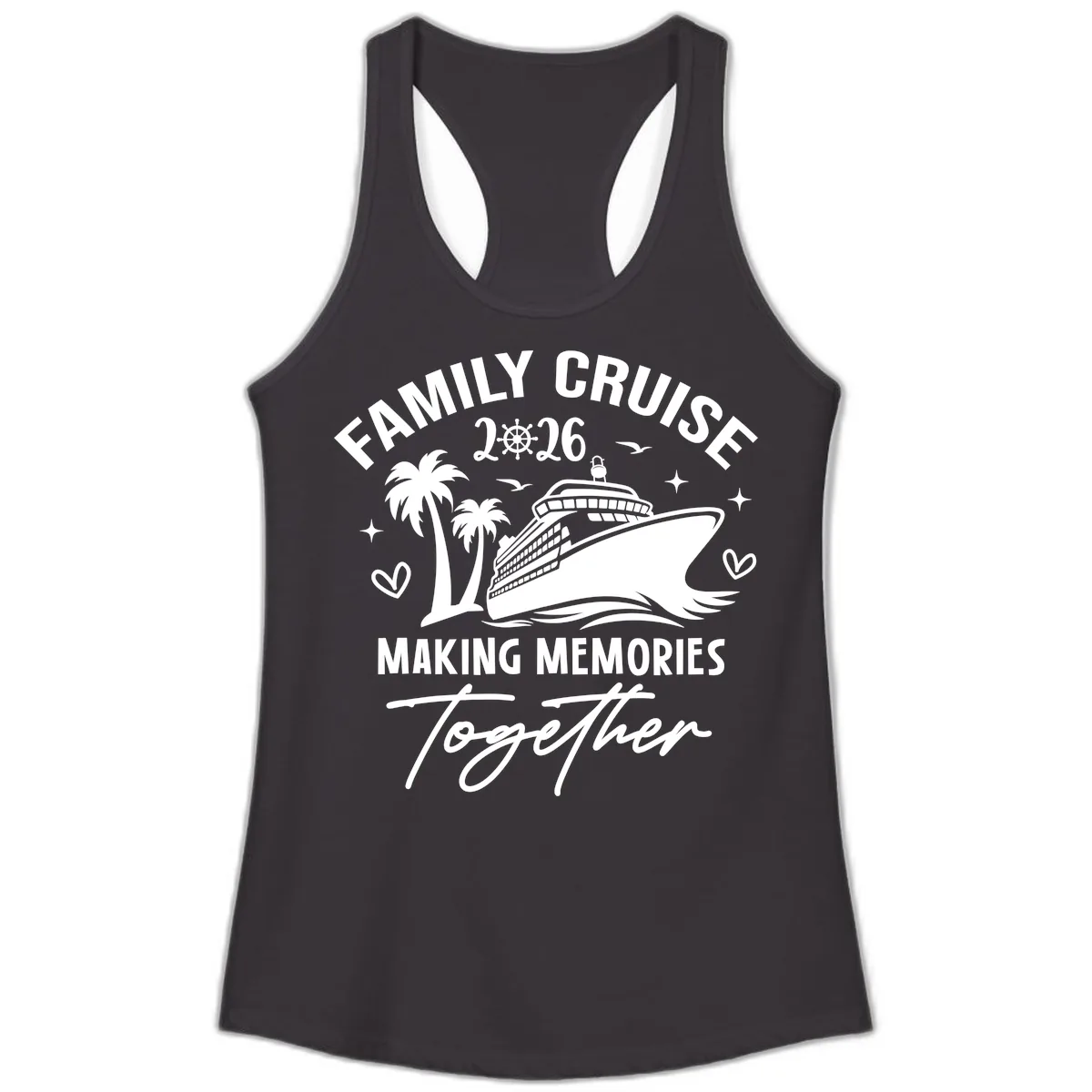 Family Cruise 2026 Making Memories Together Ladies Tank in Black