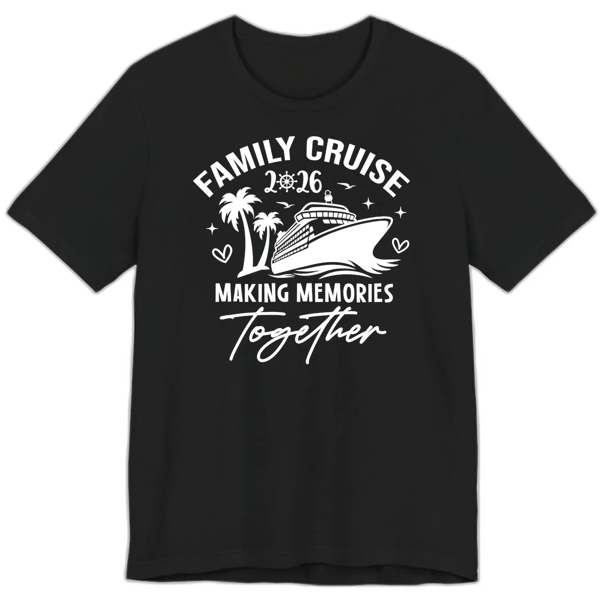 Family Cruise 2026 Making Memories Together Premium T-Shirt in Black