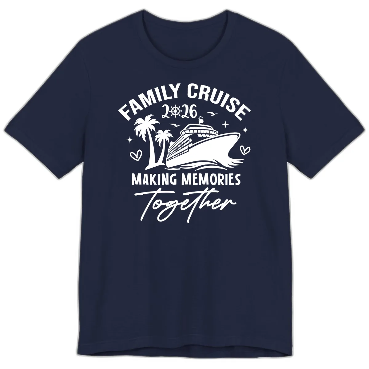 Family Cruise 2026 Making Memories Together Premium T-Shirt in Navy